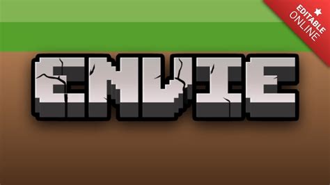 Envie 3D Minecraft Generador De Efectos De Texto