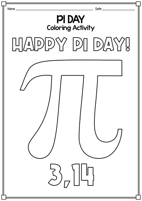 12 Best Images Of Printable Pi Worksheets Pi Day Worksheets Pi Day