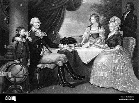 George Washington and his family, Washington Parke Custis, George Stock Photo, Royalty Free ...