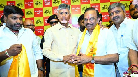 Ysrcp Mp Magunta Sreenivasulu Reddy And His Son Join Tdp The Hindu