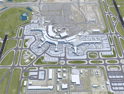 Calgary International Airport - 3D Model by 3dstudio