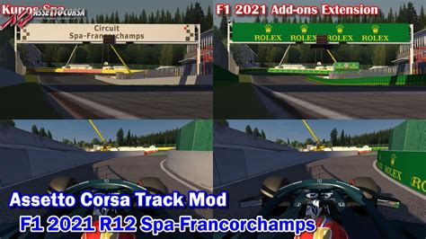 Assetto Corsa Track Mods 198 Campare Original Skin With F1 2021 Skin R12 Spa Francorchamps