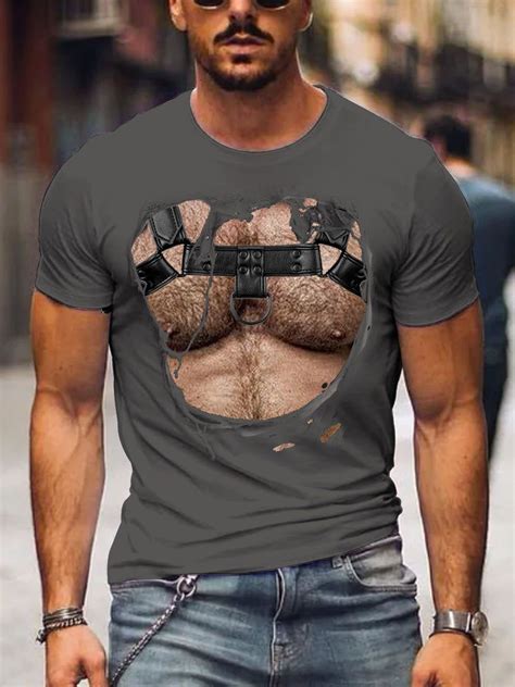 Men S Leather Daddy Bear Gay Lgbt Print T Shirt Leather Men Print T Shirt Gay Bear