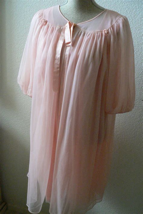 Vintage Glamour Lingerie Nylon Chiffon Peignoir Robe Nightgown Gown Set Sz Sm Ebay Artofit