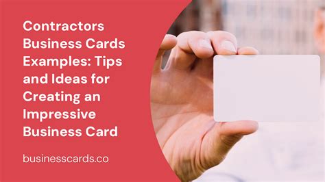 Contractors Business Cards Examples: Tips and Ideas for Creating an ...