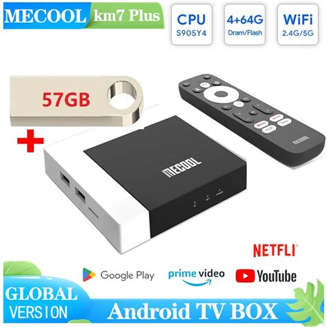 Mecool boîtier Tv Km7 Plus Android 11 0 Amlogic S905y4 2 Go 16 Go