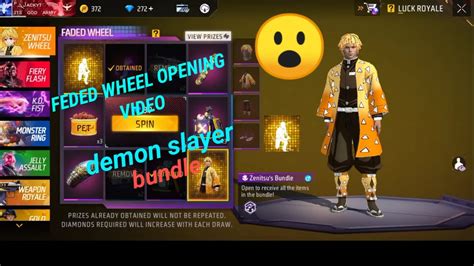 NEW FADED WHEEL ZENITSU BUNDLE FREE FIRE NEW EVENT NEW FF EVENT