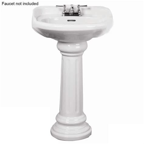 Pegasus Victoria 26 In Pedestal Combo Bathroom Sink For 4 In Centerset In White 3 754wh The