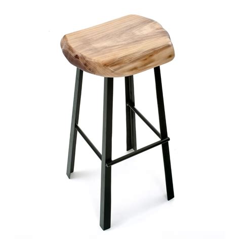 Modern Bar Stool With Live Edge Slab