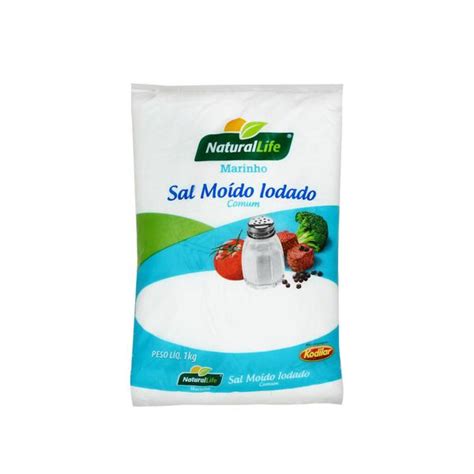 Sal Moído Iodado Natural Life Marinho 1kg Nutrimaster Alphaville