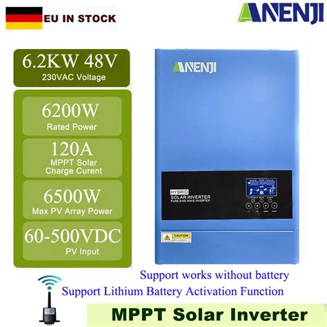 Inverter Solare Ibrido Da 6200W 48V 230VAC Inverter Off Grid Onda