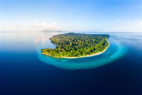 Banda And Spice Islands Moluccas Indonesia Aerial View Tropical