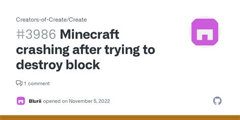 Minecraft Crashing After Trying To Destroy Block · Issue 3986