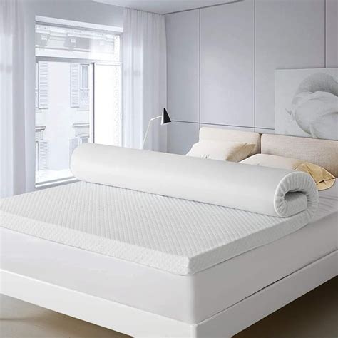 Buy Vital Memory Foam (Visco) Mattress Topper Height of 5 cm With Removable Knitted Fabric Cover ...