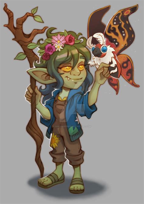 Cute druid goblin commission by DinoRiderbob on DeviantArt