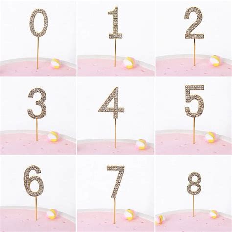 Cake Topper Diamant Zahlen Gold Cm Caketoppers Ch