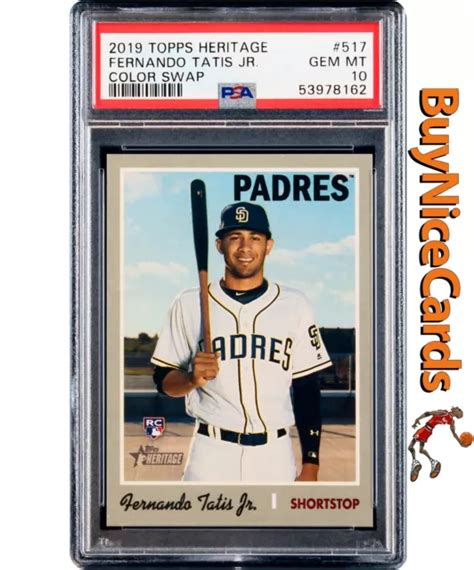 2019 FERNANDO TATIS Jr Topps Héritage Couleur Échange RC Débutant 517