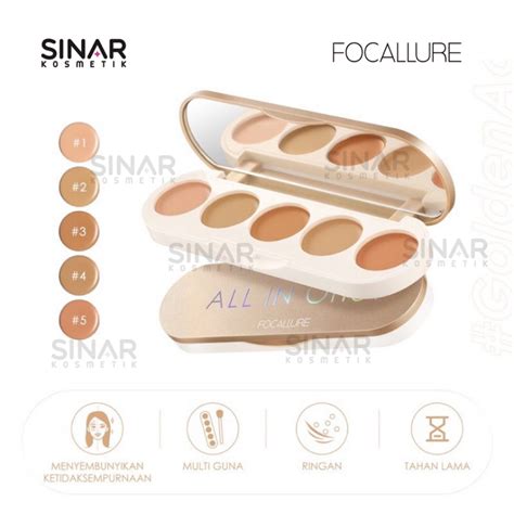 Jual Focallure 5 In 1 Concealer Palette High Coverage Lightweight Matte