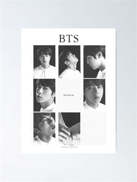 "BTS JIN" Poster for Sale by bcm1996manila | Redbubble