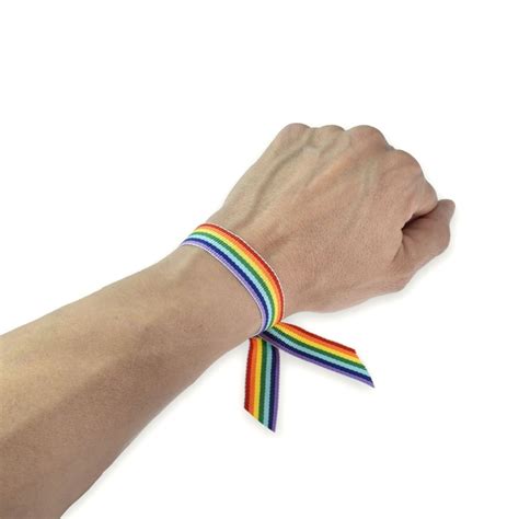 Pulsera Bandera Lgtbi Orgullo Gay De Tela Con El Arco Ris Bisuteriademoda Es