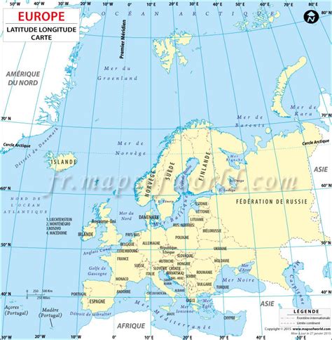 Map Of Europe With Latitude And Longitude Lines - Map