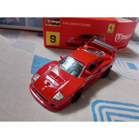 Ferrari F40 Competizione 1 64 Escala Hot Wheels Bburago Shopee Brasil