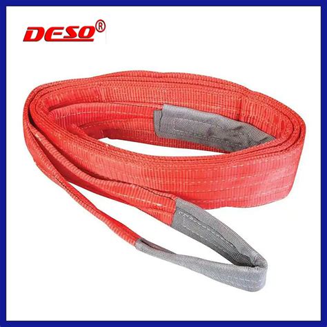 En1492 2 Safety Flat Webbing Sling With Eye For Cargo Lashing And