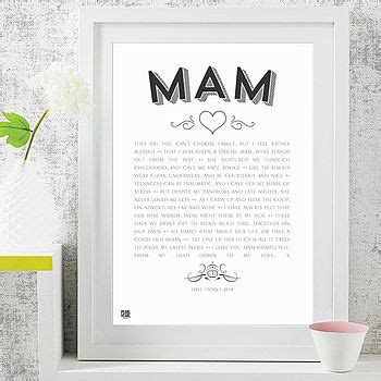 My Mum Poem Modern Style Art Print By Crafteratti