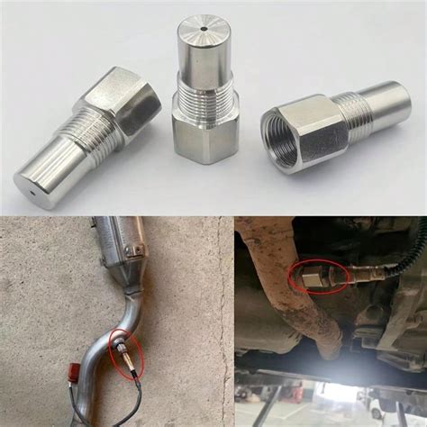 1pc Universal Auto Parts 304 Stainless Steel Oxygen Sensor Extender M18x15 Eliminate Cel And