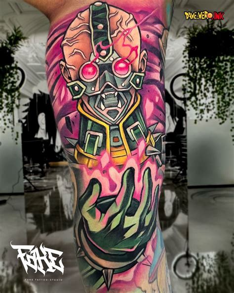 Jinzo From Yu Gi Oh Tattoo By Dave Vero Ink Tatuaje Gato Egipcio