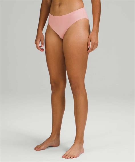 Lululemon Invisiwear Mid Rise Bikini Underwear Pink Puff Lulu Fanatics