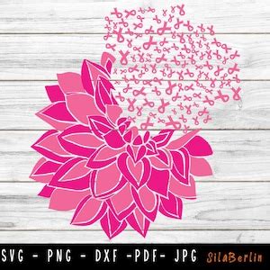 Sunflower Breast Cancer Svg Breast Cancer Svg Cancer Etsy