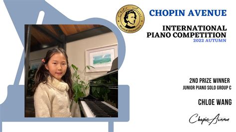 Chloe Wang Solo Group C Nd Prize Fr D Ric Chopin Polonaise In G