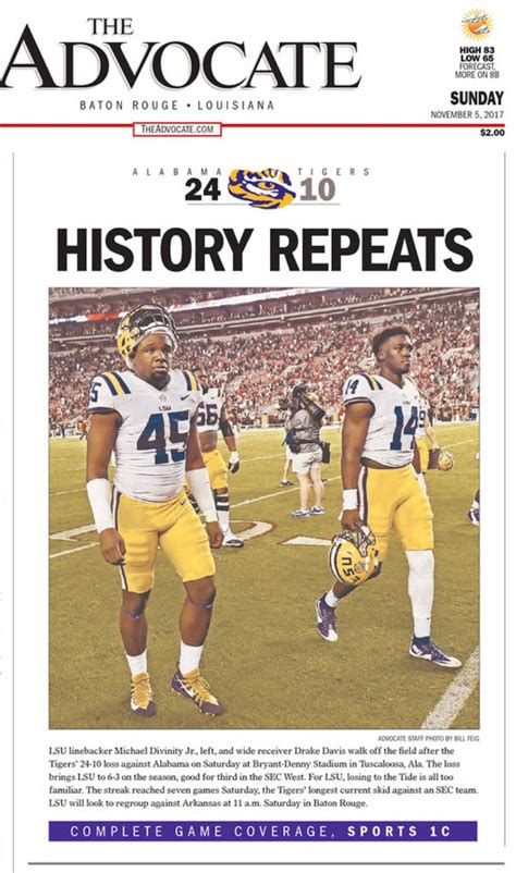 the front page of an ad featuring two football players in yellow and ...