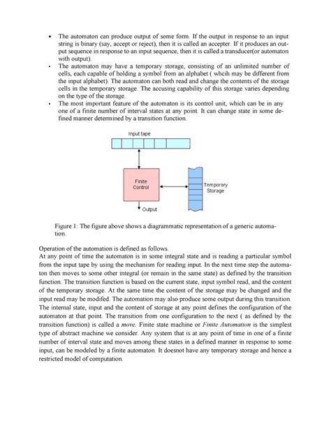 Finite Automata Theory OF Computation Studocu