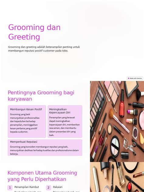 Grooming Dan Greeting | PDF