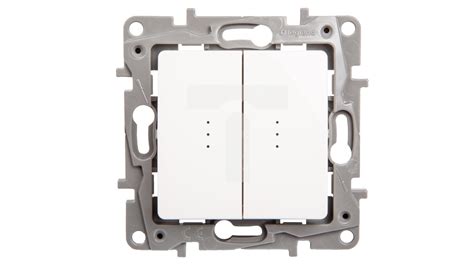 NILOE Łącznik wielofunkcyjny 10AX z podświetleniem biały + 2 LED IP20 ...