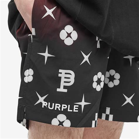 Purple Brand Mens Bubble Logo Short In Black Purple Brand