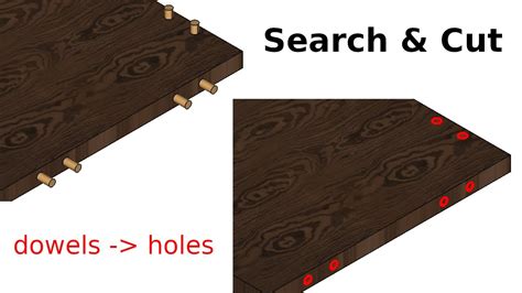 Search And Cut Dowels Woodworking Furniture D Design Freecad