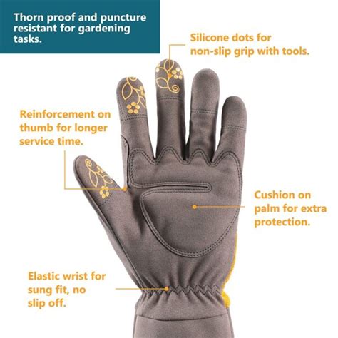 Cooljob Rose Pruning Thorn Proof Gardening Gloves Long Sleeve