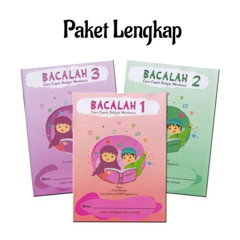 Paket Lengkap Buku Bacalah Jilid 123 Cara Cepat Belajar Membaca Baca