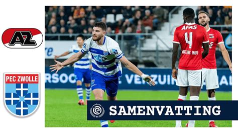 Samenvatting Az Pec Zwolle Eredivisie Youtube