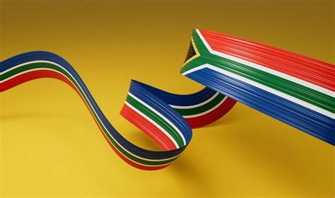 Premium Photo D Flag Of South Africa D Wavy Shiny South Africa