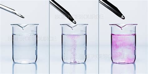 Sodium peroxide reacts with water | Stock Image - Science Source Images