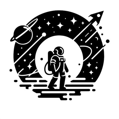 Premium Vector Astronaut Silhouette Vector