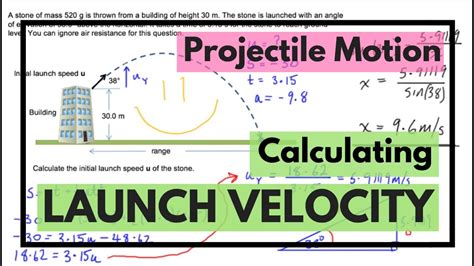 Projectile Motion Calculating Launch Velocity Youtube