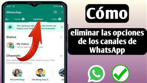 Cómo eliminar las opciones de los canales de WhatsApp actualización