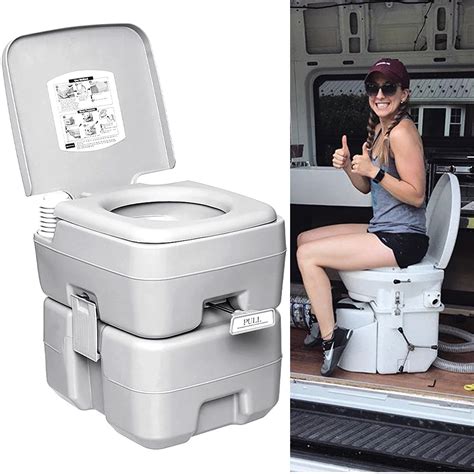 Porta Potty Portable Camping Flush Toilet Commode RV Travel ...