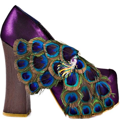 Irregular Choice Purple Peacock Heels Irregular Choice Shoes Purple