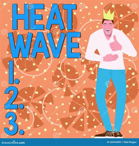 Text Caption Presenting Heat Wave Word Written On A Prolonged Period Of Abnormally Hot Weather